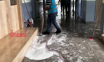Kars’ta Necip Fazıl Kısakürek İlkokulu’nda Kapsamlı Temizlik Çalışması