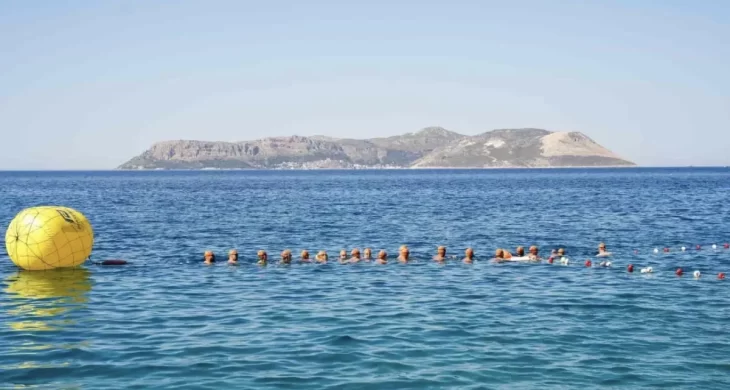 Kaş’ta kıtaları birleştiren maraton: Meis-Kaş yüzme yarışı tamamlandı