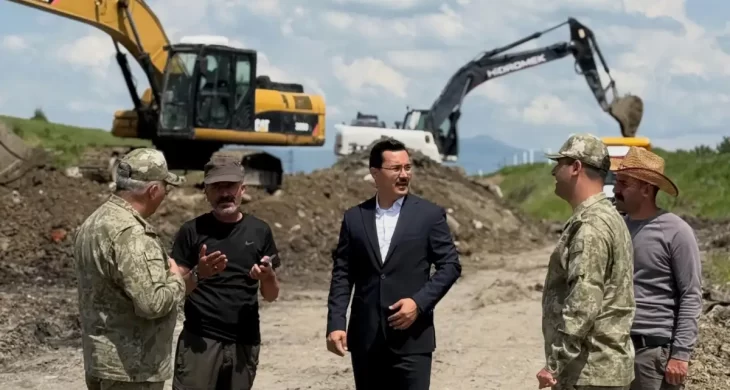 Kaymakam Demirtaş’tan demiryolu şantiyesine inceleme