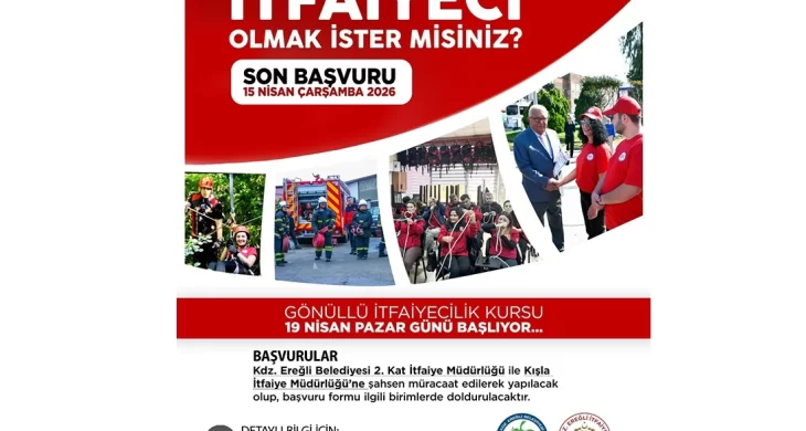 Kdz. Ereğli’de 17. Dönem gönüllü İtfaiyeci kursu başlıyor