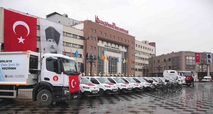 Keçiören Belediyesi araç filosuna 15 yeni hizmet aracı kazandırdı