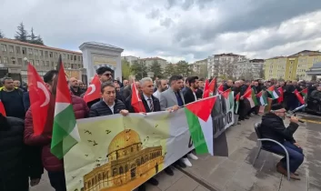 Kırıkkale’de Filistin için güçlü tepki