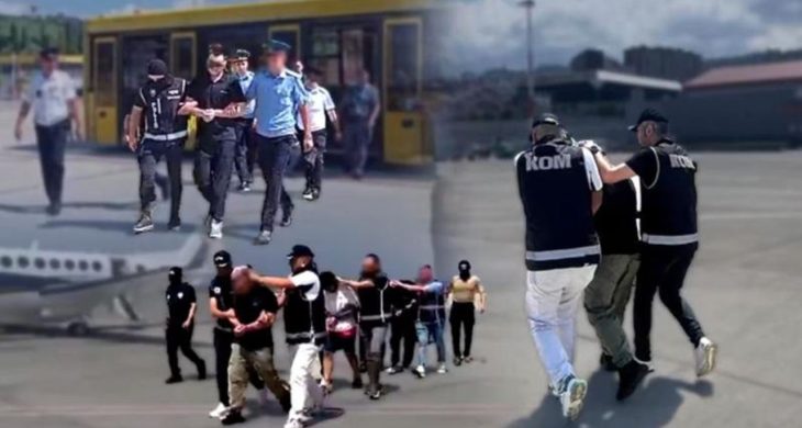 Kırmızı bültenle aranan üç kişi Türkiye’ye getirildi