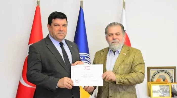 Kuzey Kıbrıs Tanıtma Platformu’ndan DAÜ Rektörü Hasan Kılıç’a ziyaret