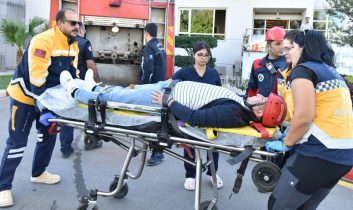 Kepez Belediyesi’nden gerçeğini aratmayan tatbikat