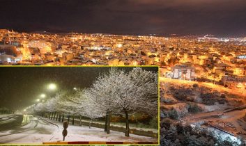 Uşak’ta mevsimin ilk karı: Kent beyaza büründü