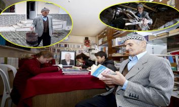 Köyün kütüphanesini ısıtan 76 yaşındaki gönül insanı