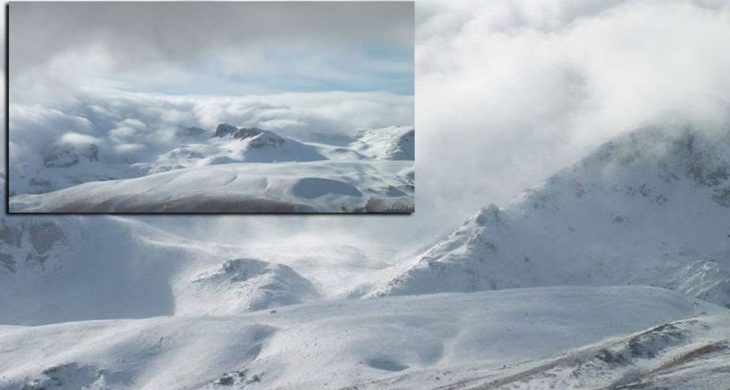 Geyik Dağı beyaza büründü