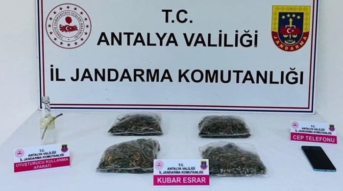 Serik’te uyuşturucu operasyonu: 1 kilo 165 gram esrar ele geçirildi