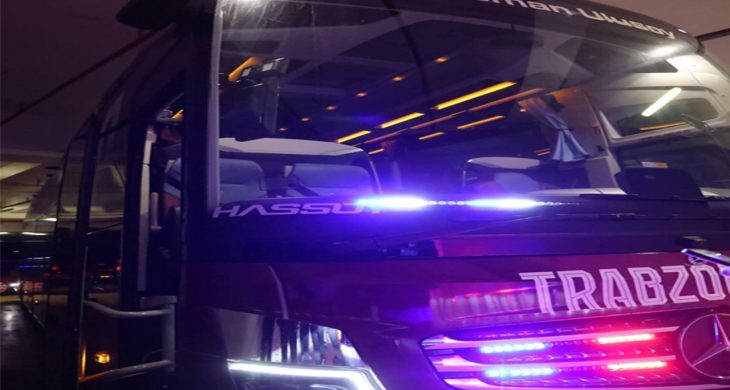 Trabzonspor takım otobüsüne Antalya’da taşlı saldırı