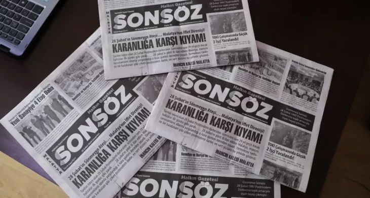 Malatya Sonsöz Gazetesi’nden 28 Şubat protestosu