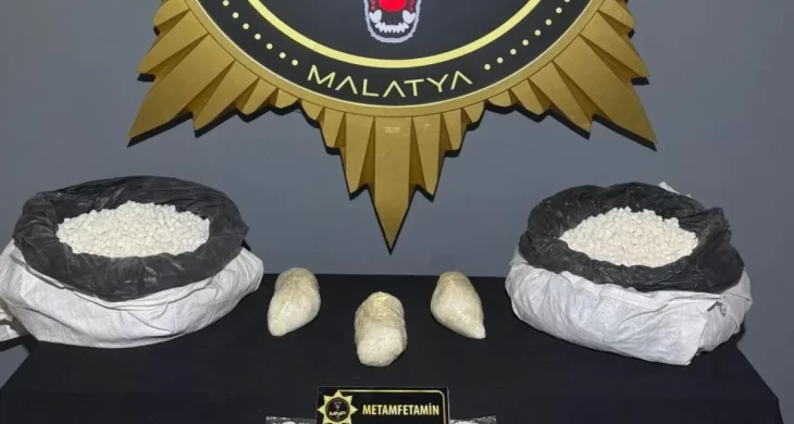 Malatya’da şeker çuvallarından 3 kilo uyuşturucu çıktı