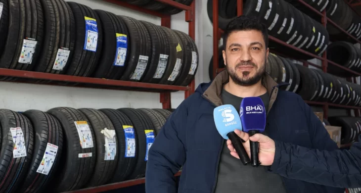 Malatya’da sürücüler lastikçilere akın ediyor