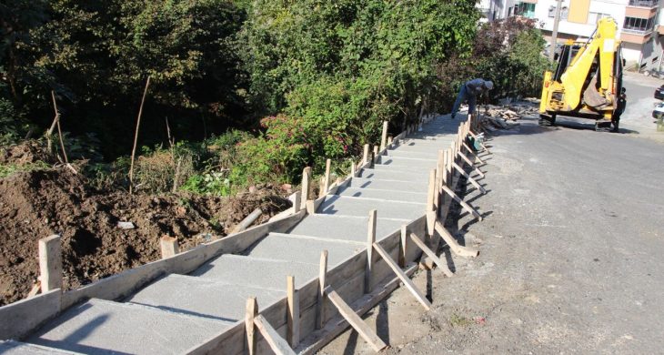Giresun Belediyesi 100 metrelik merdiven yapıyor
