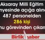 Aksaray Milli Eğitim bünyesinde 286 kişi Kamu görevinden çıkarıldı