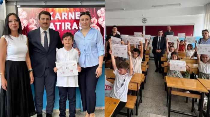 Nallıhan’da öğrenciler karnelerine kavuştu