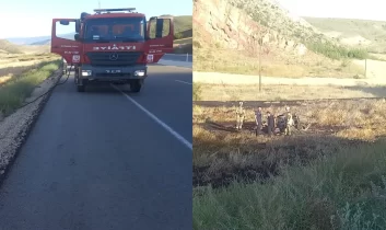 Ankara Nallıhan’da yanan araçtan mucize kurtuluş