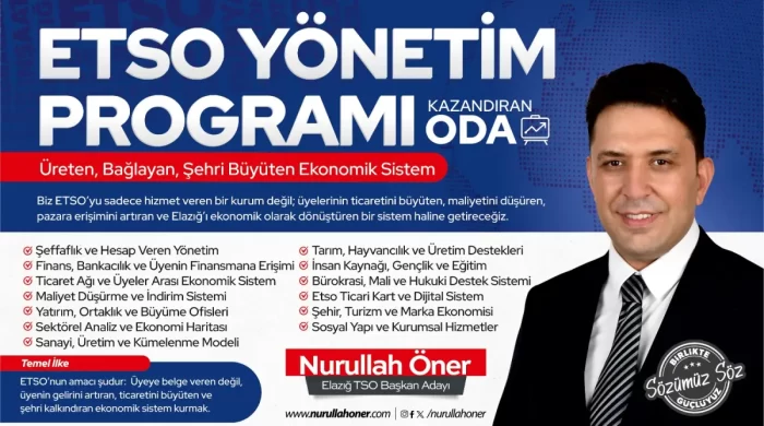 Nurullah Öner’den ETSO için ekonomik dönüşüm vizyonu