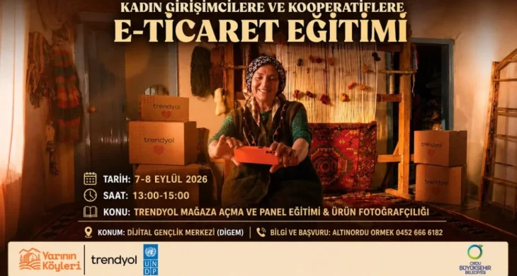 Ordu Büyükşehir Belediyesinden kadın girişimcilere e-ticaret desteği