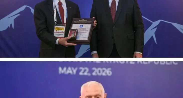 Prof. Dr. Mehmet Haberal’a Kırgızistan’dan şeref beratı ve nişan
