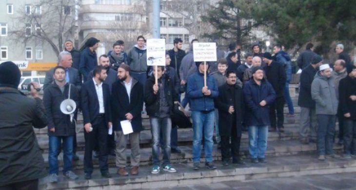 Aksaray’da 28 Şubat Protestosu