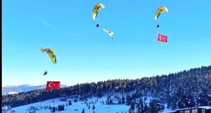 Sarıkamış Semalarında Paramotor Uçuşu gerçekleştirildi