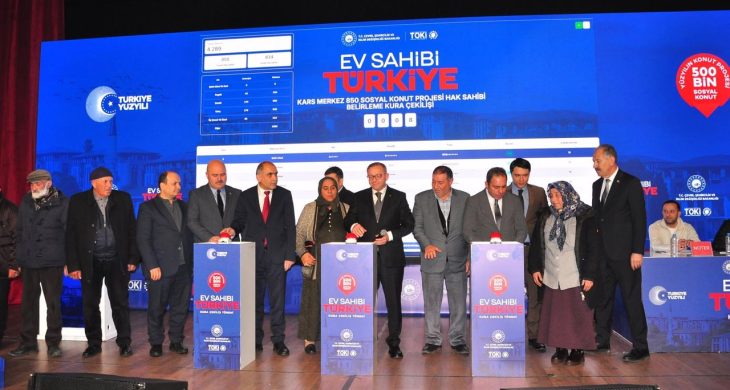 Kars’ta 1.730 konutun kuraları çekildi