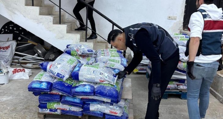 Sahte Deterjan dolum depolarına baskın