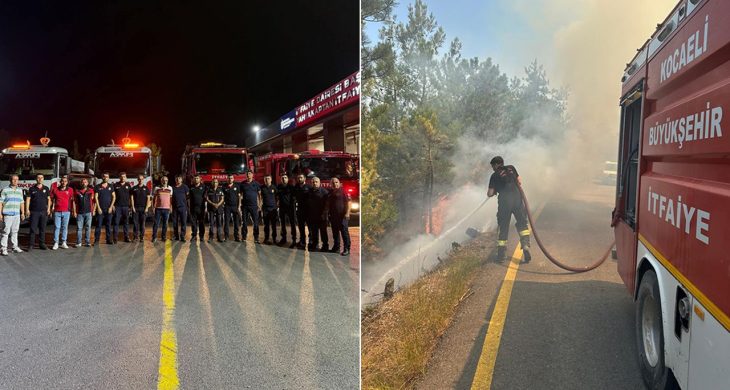 Sakarya’daki yangınla mücadeleye Kocaeli Büyükşehir Belediyesinden destek