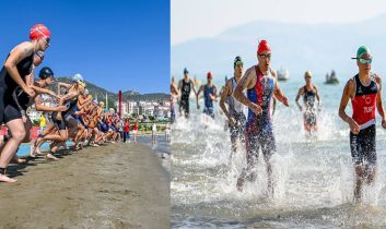 Eğirdir’de nefes kesen triatlon heyecanı