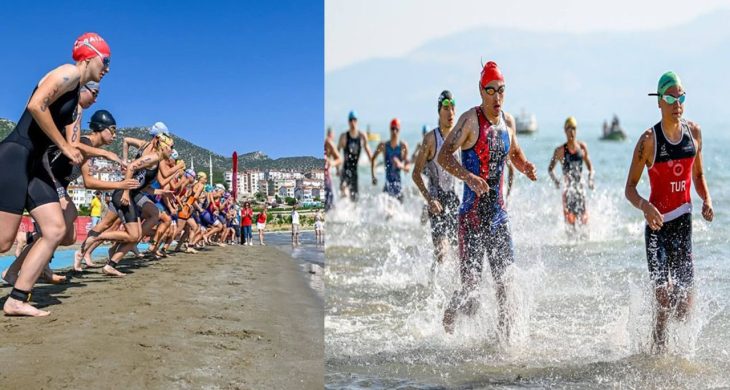 Eğirdir’de nefes kesen triatlon heyecanı