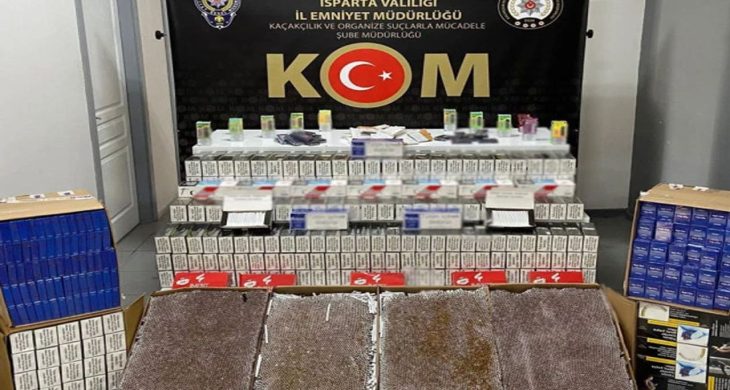 Isparta’da kaçakçılık oprasyonu