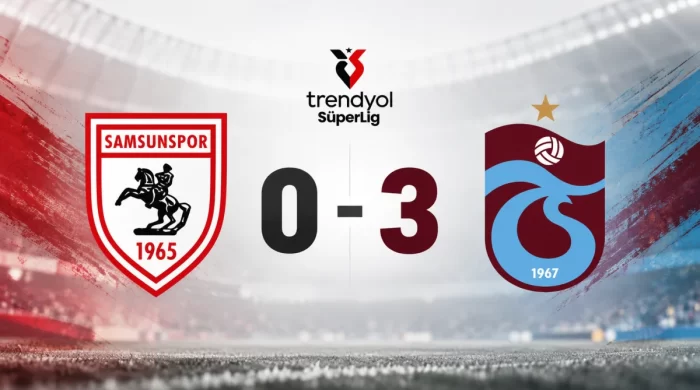 Samsunspor 0-3 Trabzonspor: Karadeniz derbisinde net galibiyet