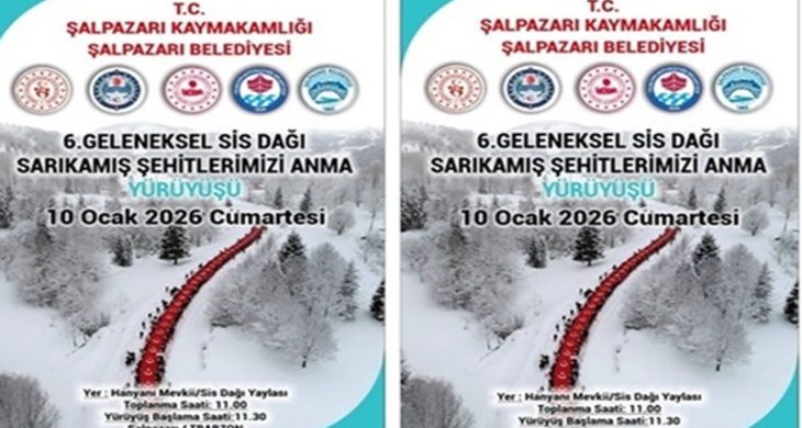 6. Geleneksel Sis Dağı Sarıkamış Şehitlerimizi Anma Yürüyüşüne Davetlisiniz