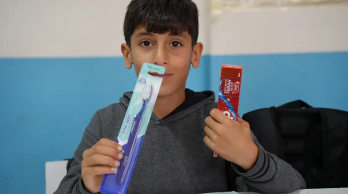 Silopi’de öğrencilere Kızılay’dan hijyen desteği