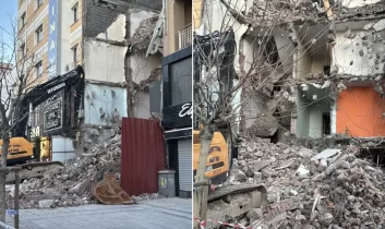 Sivas’ta yıkım çalışmasında hasar: 21 daire tahliye edildi