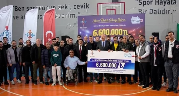 Spor kulüplerine 6,6 milyon liralık destek
