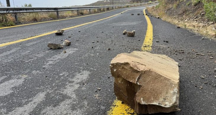 Tekirdağ’da sağanak alarmı: Kaya parçaları yola düştü