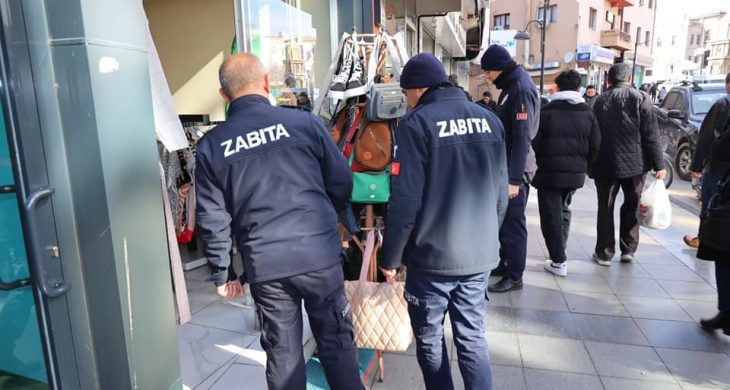 Zabıta Ekiplerinden Kaldırım İşgali Denetimi