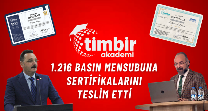 TİMBİR Akademi, bin 216 basın mensubuna sertifikalarını teslim etti