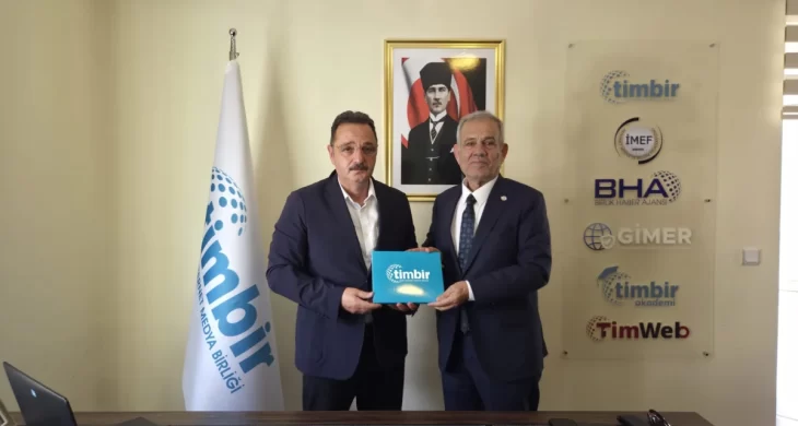 TİMBİR Genel Başkanı Basa’ya Türkiye Gazeteciler Federasyonu Genel Başkanı Karaca’dan ziyaret