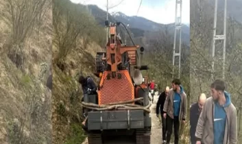 Tirebolu maden firmasına geçit vermedi