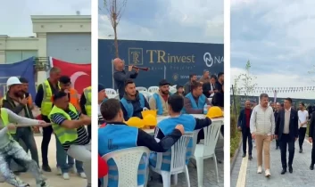 TRinvest şantiyesinde 1 Mayıs etkinliği düzenlendi