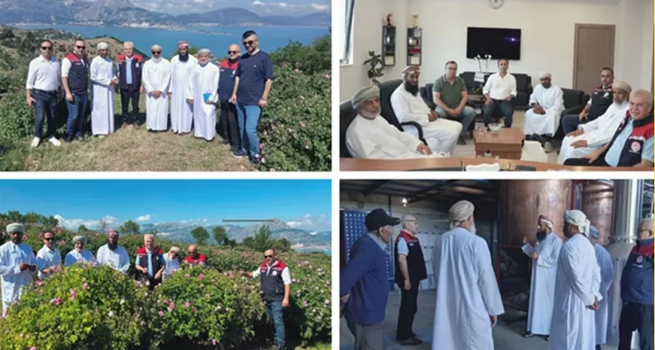 Umman heyeti Isparta’da Gül yağı üretimini inceledi