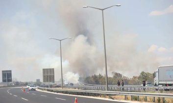 Kırklareli’de yangın: Otoyol kapandı