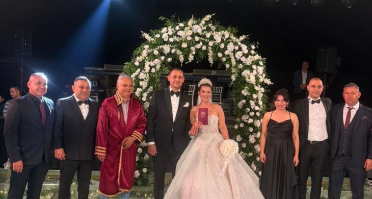 Antalya’da yılın düğünü: Bekir Kır ve Aysel İnce Cam Piramit’te muhteşem bir törenle evlendi