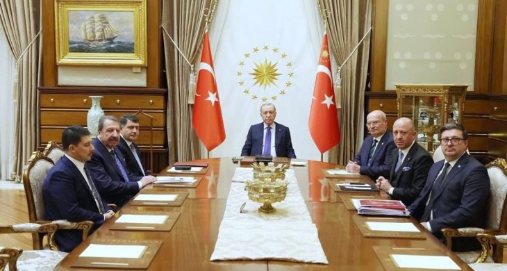 Ankara heyeti Cumhurbaşkanı Erdoğan ile görüştü