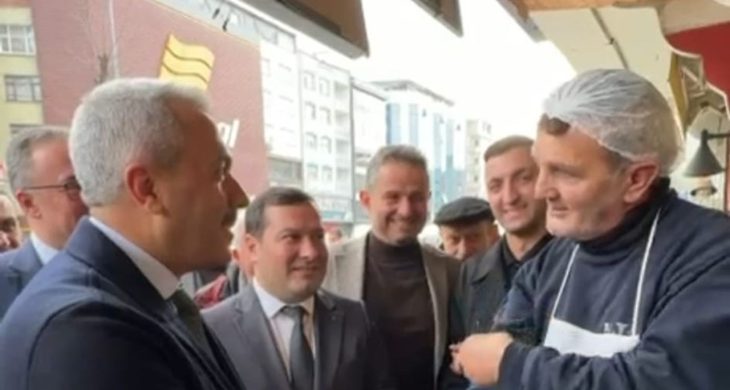 Sözleriyle gündem olan Rizeli esnafı Vali Baydaş ziyaret etti