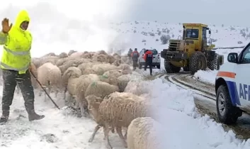 Yalvaç’ta mahsur kalan sürü kurtarıldı