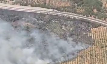 Muğla’da antik kenti yakınlarında yangın: Havadan ve karadan müdahale sürüyor